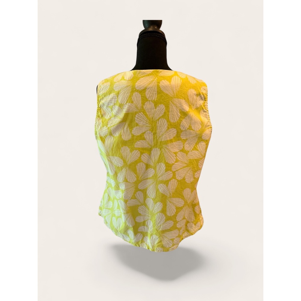 "Citrus Shell Siren" Boden Shell Print Sleeveless Cotton Top Coquette Aesthetic - Picture 6 of 10